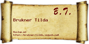 Brukner Tilda névjegykártya